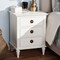 Baxton Studio Venezia French-Inspired Rustic Whitewash Wood 3-Drawer Nightstand 138-7698 - alternate 2